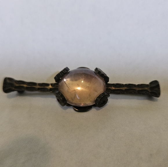 Helmut Von Kleist Jewelry - Silver And Rose Quartz Vintage Helmut Von Kleist Brooch